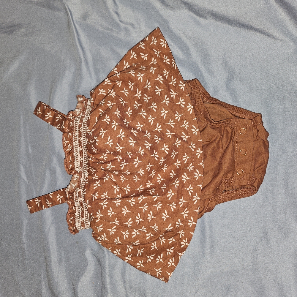 Carter's Brown Floral Baby Outfit